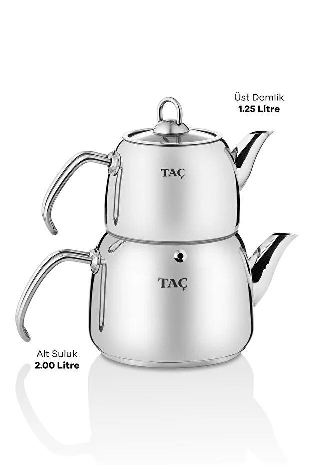 Panda Orta Boy 4 Parça Paslanmaz Çelik Çaydanlık Takımı 1.25-2.00lt